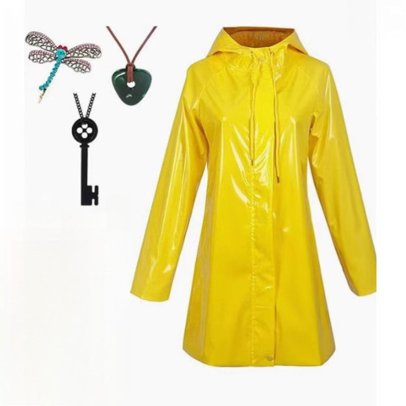 Gele Regenjas Cosplay Kostuum Halloween Trenchcoat Anime Conventie Feest Verkleedkleding Carnaval Outfit | Sansoti