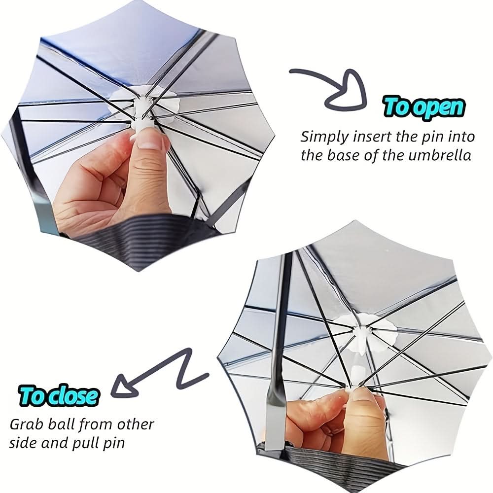 Paraplu Hoed Handsfree Zonbescherming Tuin Wandelen Vissen Strand Camping Opvouwbaar UV Filter Hoofdparasol | Sansoti
