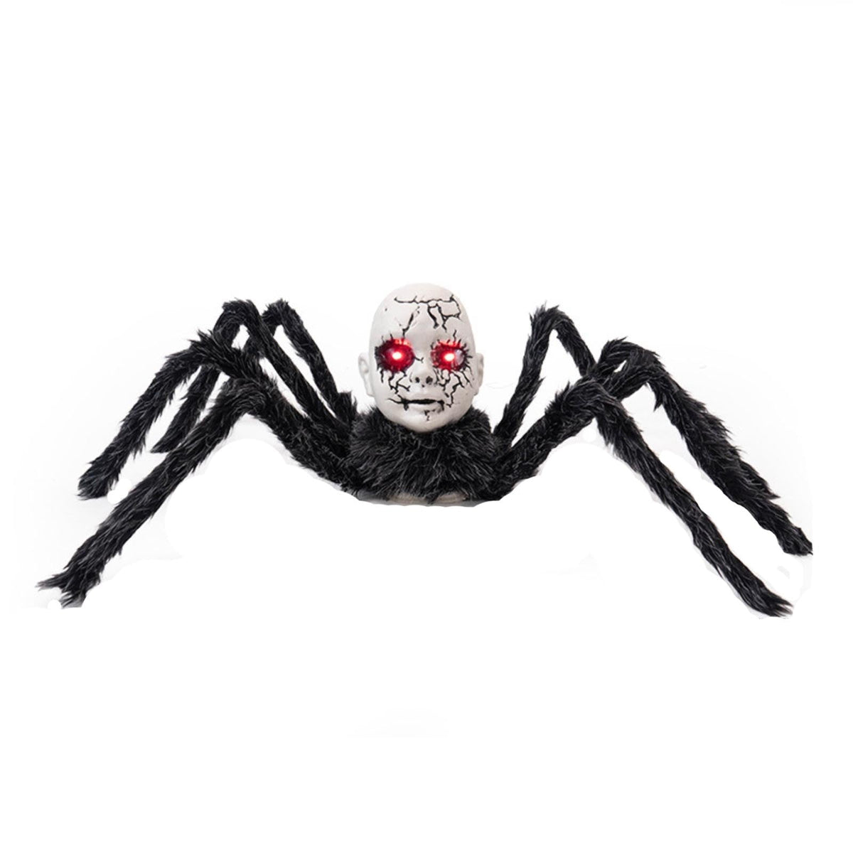 Animatronic Spider Pop Decoration with Motion Sensor and Glowing Eyes for a Spooky Halloween Party | Sansoti