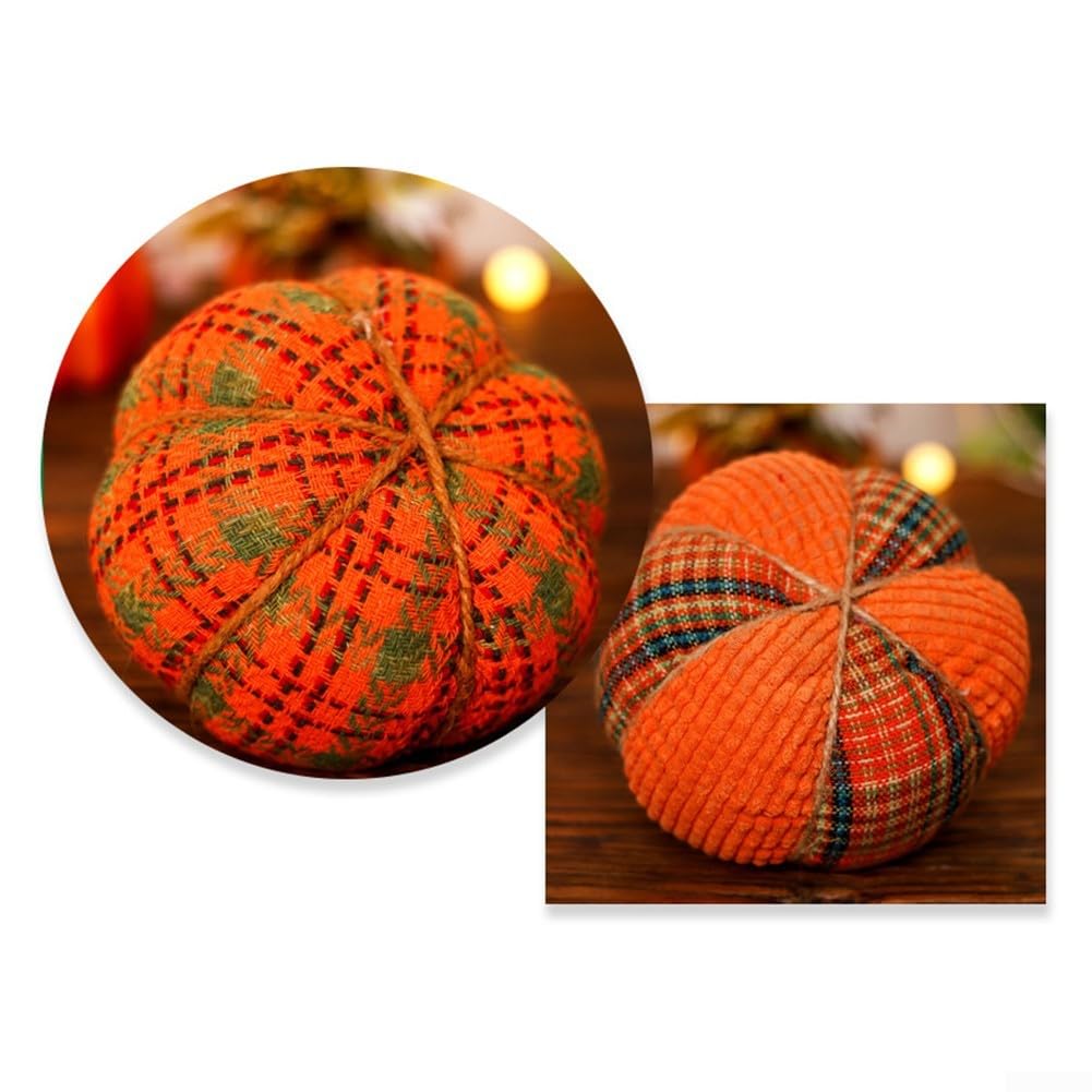 Mini Pompoenen Stof Herfstdecoratie Seizoen Tafel Wandscherm Halloween Thanksgiving Feestdagen Interieur | Sansoti