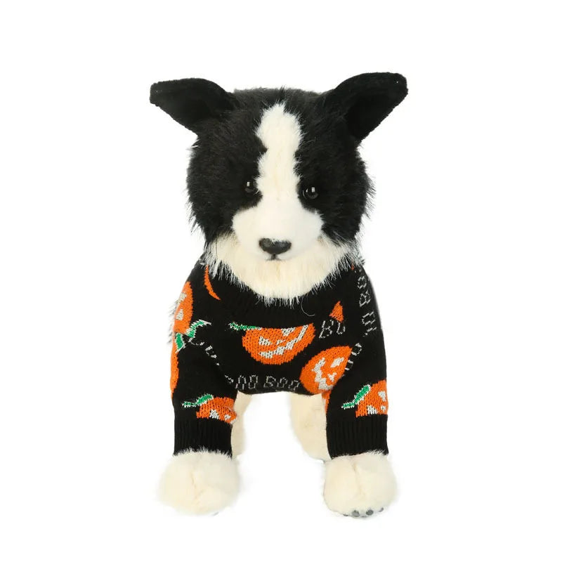 Pumpkin Pattern Knitted Pet Sweater for Dog and Cat, Halloween Winter Warm Festive Comfortable Costume | Sansoti