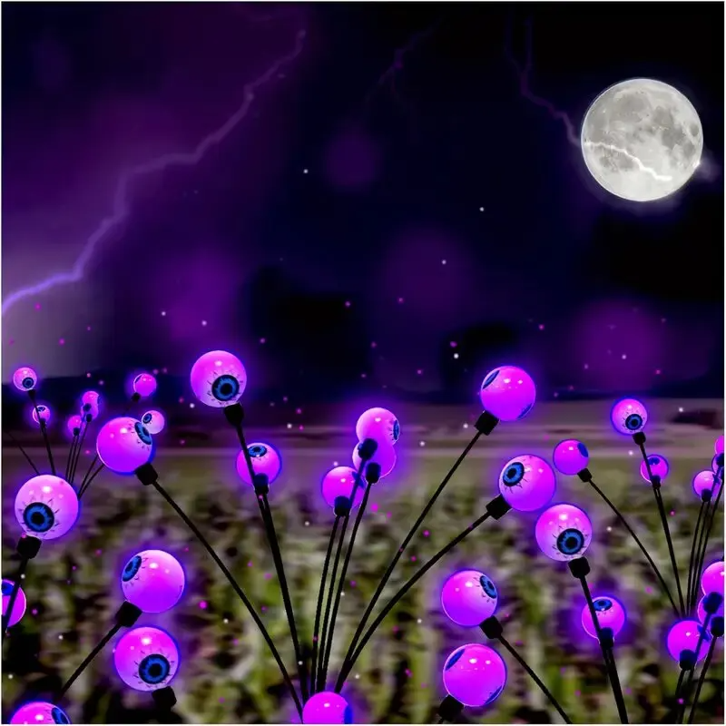Eyeball Solar Garden Light 6-Head Halloween Decoration Atmospheric Lighting Garden Patio Pathway Outdoor | Sansoti