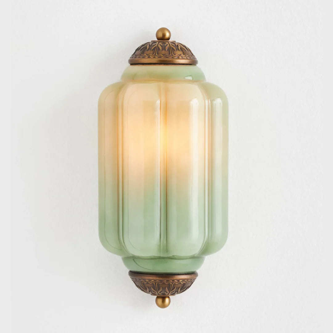 Vintage Wandlamp met Melkglazen Kap en Antieke Afwerking voor Sfeervolle Verlichting | Sansoti