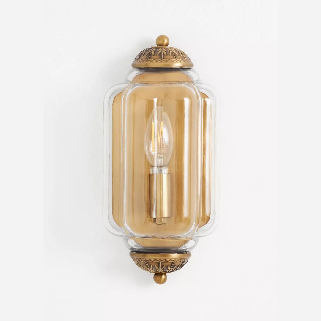 Vintage Wandlamp met Melkglazen Kap en Antieke Afwerking voor Sfeervolle Verlichting | Sansoti