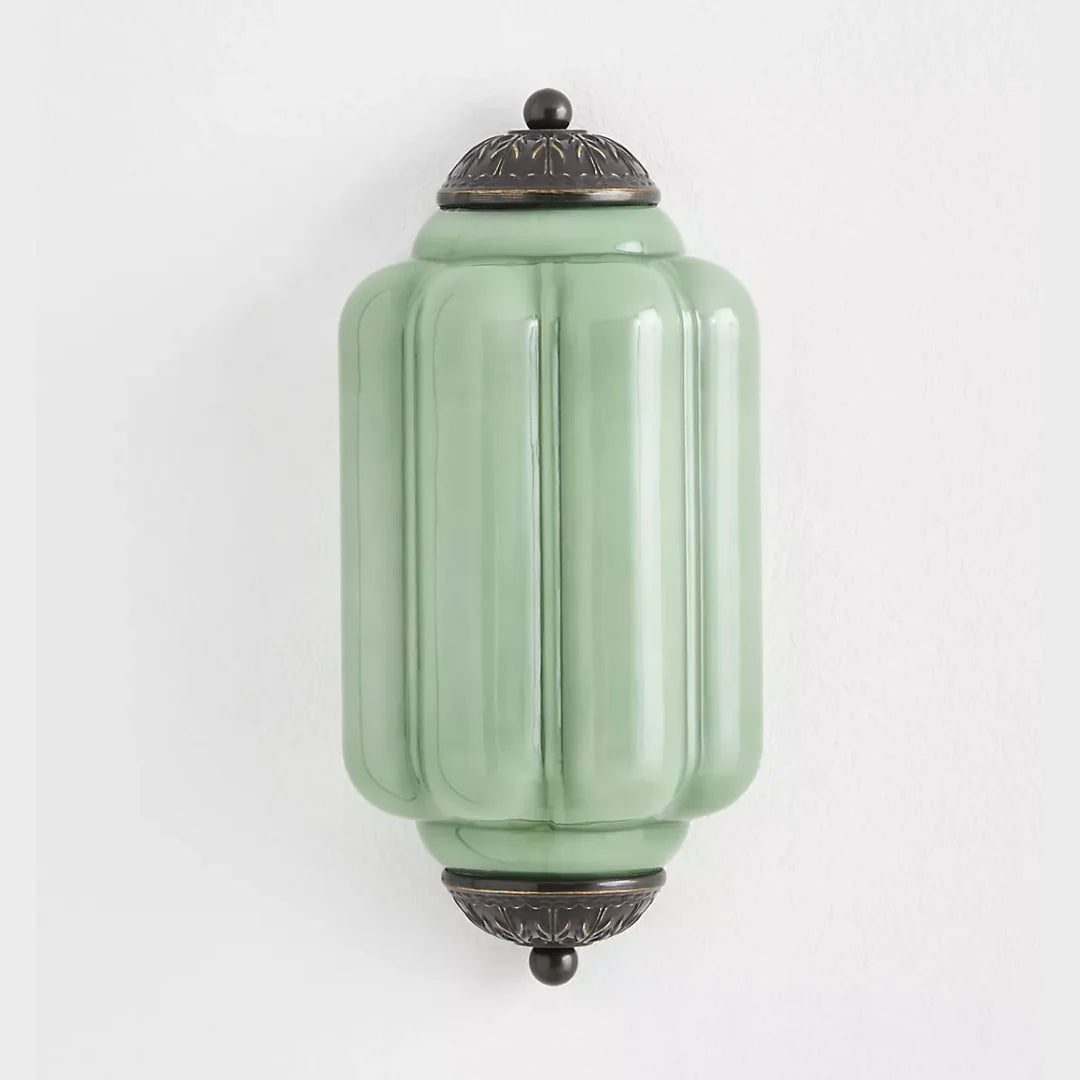 Vintage Wandlamp met Melkglazen Kap en Antieke Afwerking voor Sfeervolle Verlichting | Sansoti