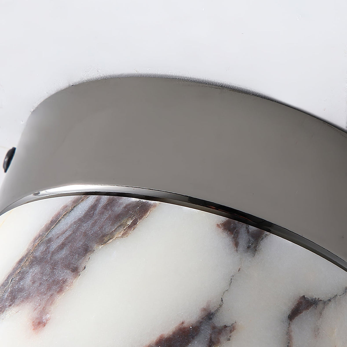 Ronde Plafondlamp Marmer met Glazen Kap Moderne Verlichting voor Woonkamer Slaapkamer Hal en Eetkamer | Sansoti