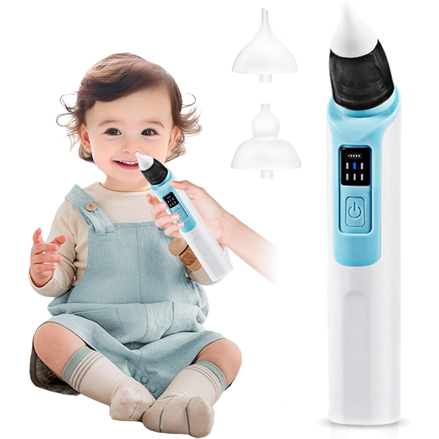 Elektrische Babyneusspuiger met Anti-Reflux Mechanisme – Veilige Neusreiniger voor Baby's | Sansoti