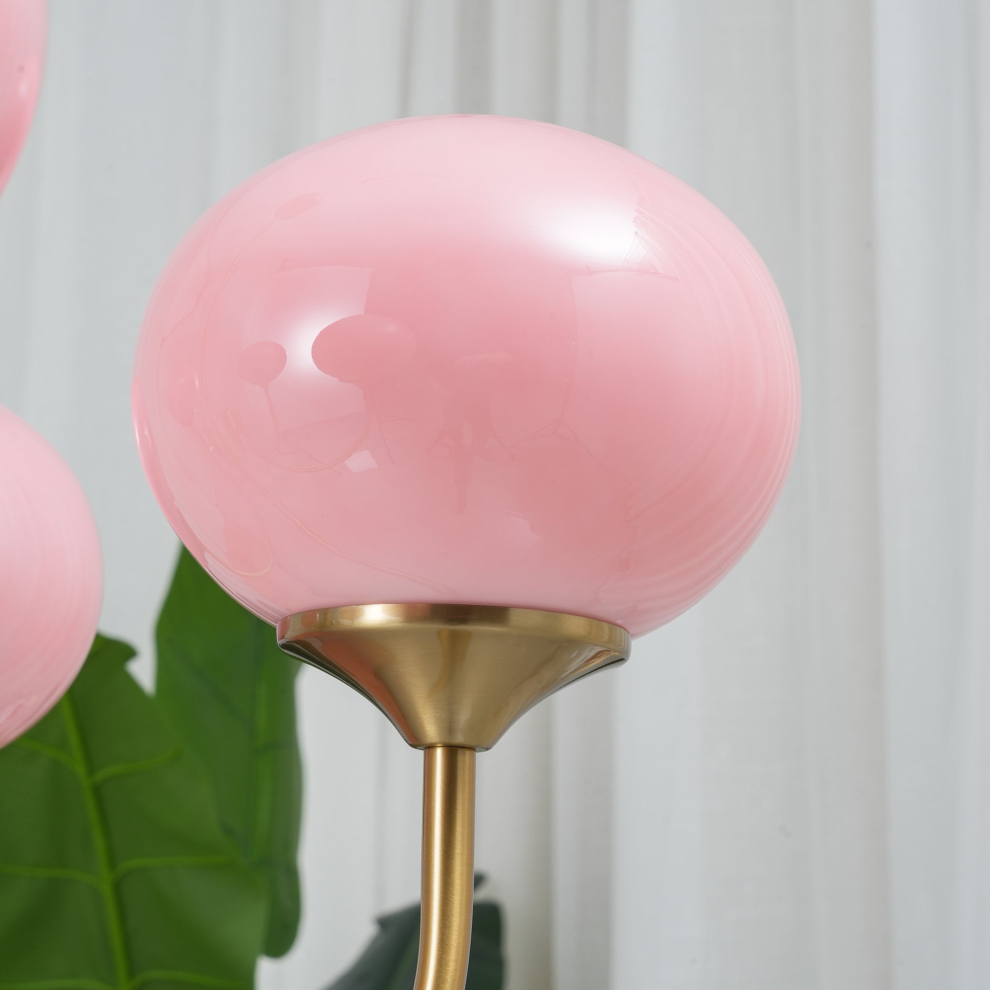 Plafondlamp Glas Roze Goud Retro 3 of 5 Lichts Hanglamp Woonkamer Slaapkamer Eetkamer Luxe | Sansoti
