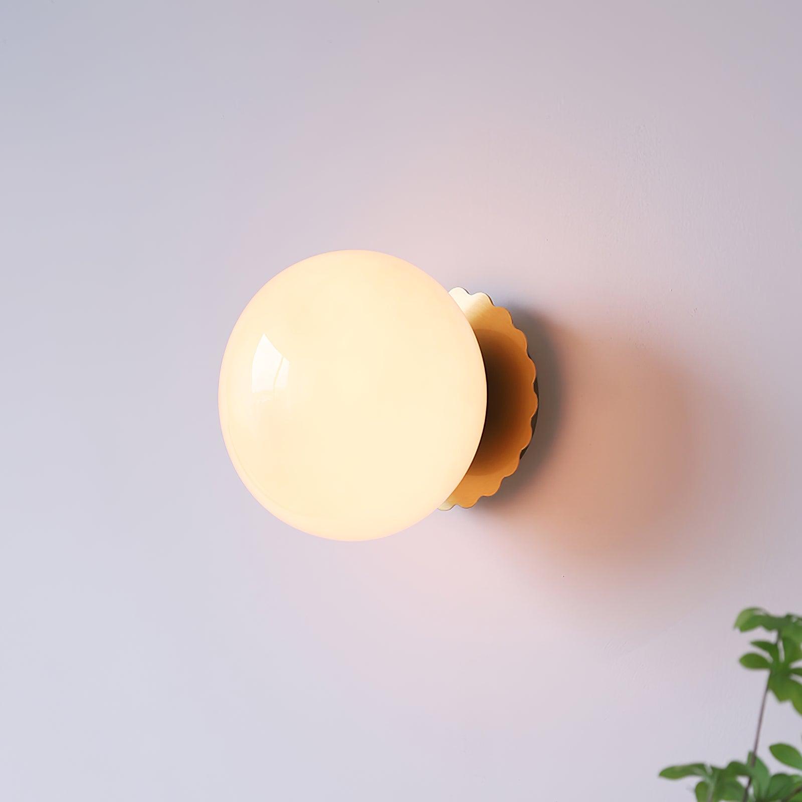 Glazen Wandlamp met Gekleurde Diffuser – Dimbare Armatuur Wand & Plafond Converteerbaar | Sansoti