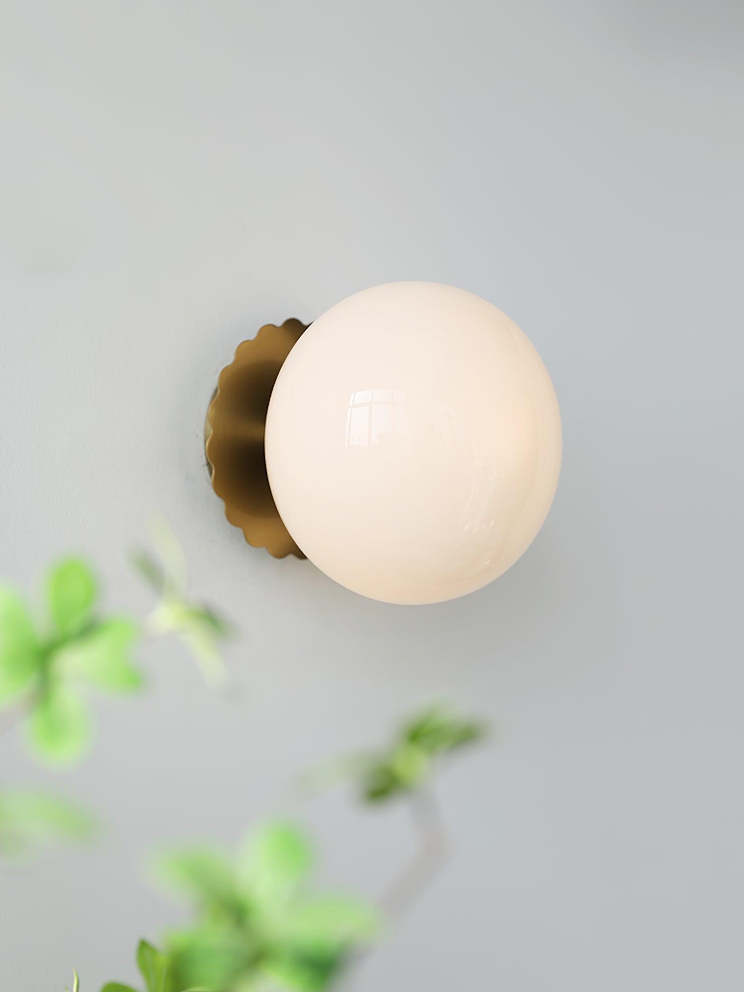 Glazen Wandlamp met Gekleurde Diffuser – Dimbare Armatuur Wand & Plafond Converteerbaar | Sansoti