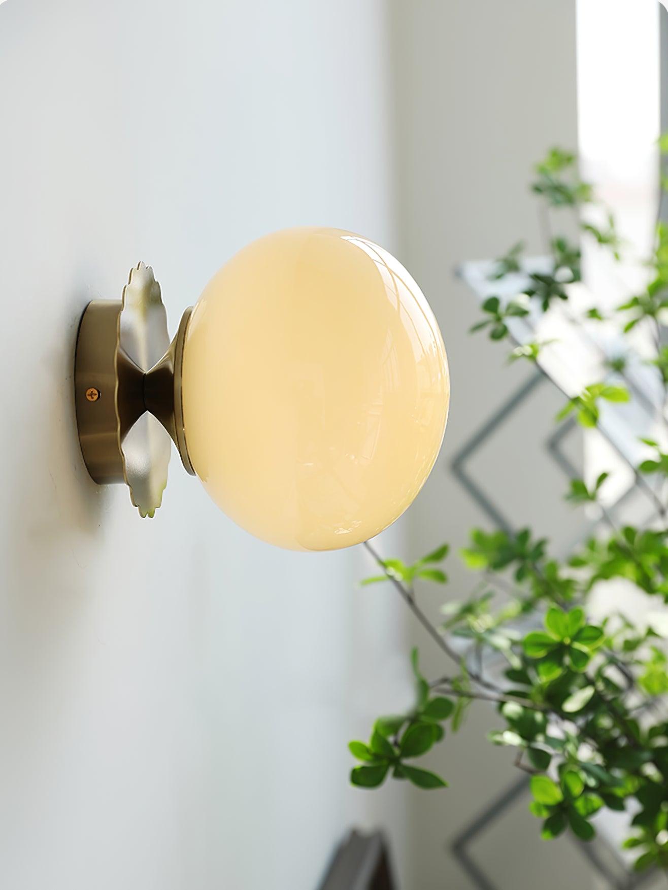 Glazen Wandlamp met Gekleurde Diffuser – Dimbare Armatuur Wand & Plafond Converteerbaar | Sansoti