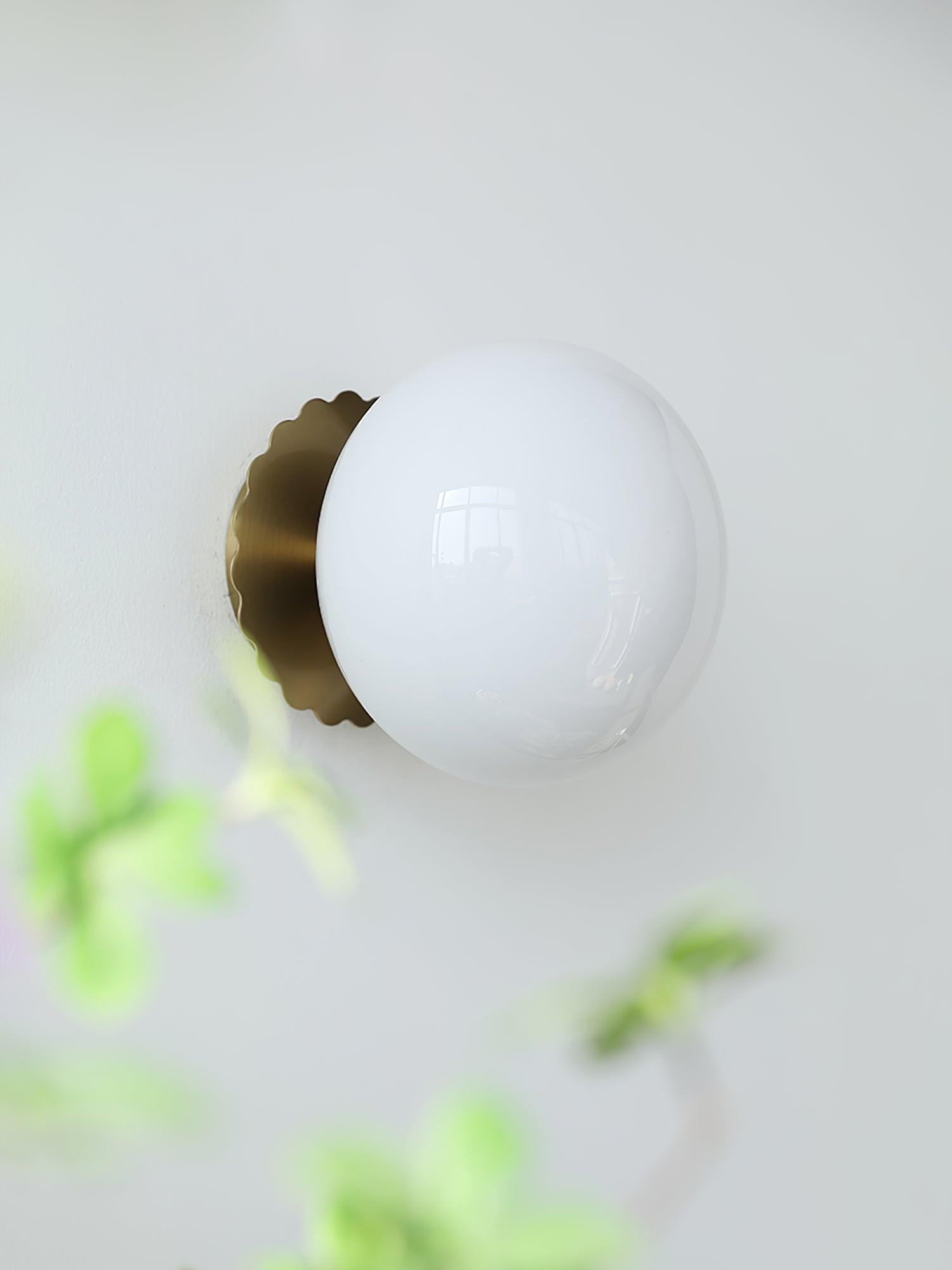 Glazen Wandlamp met Gekleurde Diffuser – Dimbare Armatuur Wand & Plafond Converteerbaar | Sansoti