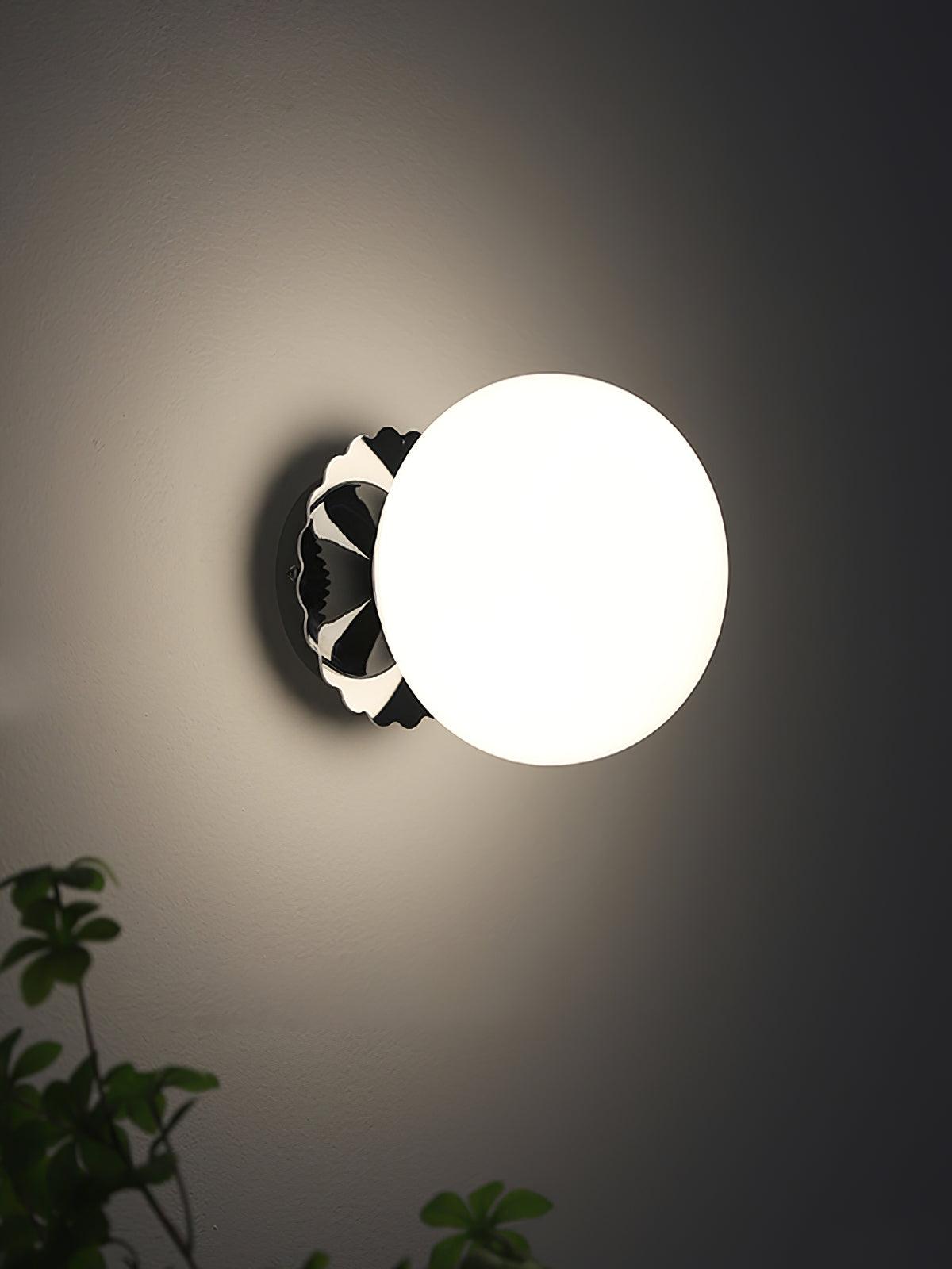 Glazen Wandlamp met Gekleurde Diffuser – Dimbare Armatuur Wand & Plafond Converteerbaar | Sansoti