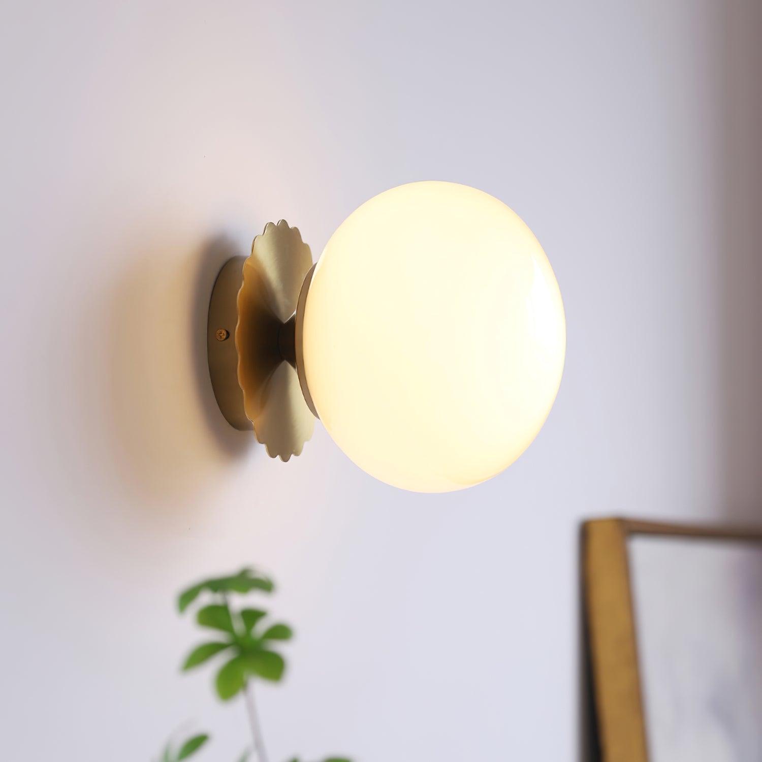 Glazen Wandlamp met Gekleurde Diffuser – Dimbare Armatuur Wand & Plafond Converteerbaar | Sansoti