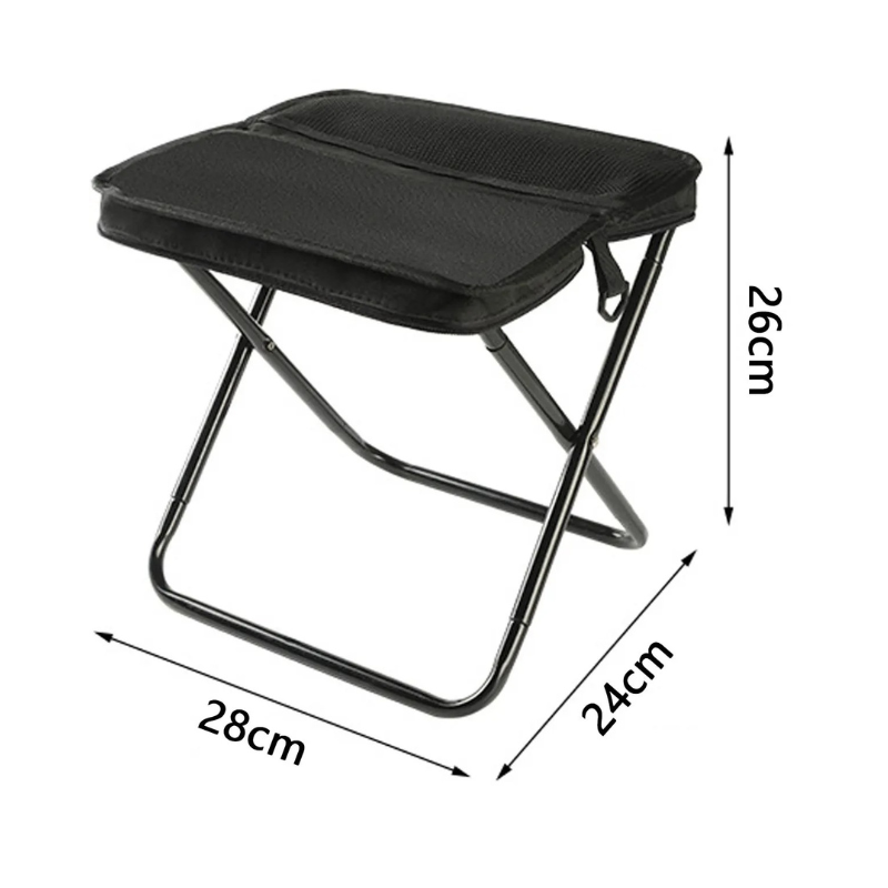 Opvouwbare Campingstoel Ultralight met Draagriem Zwart Khaki Rood voor Festival Outdoor Picknick Strand Tuin | Sansoti