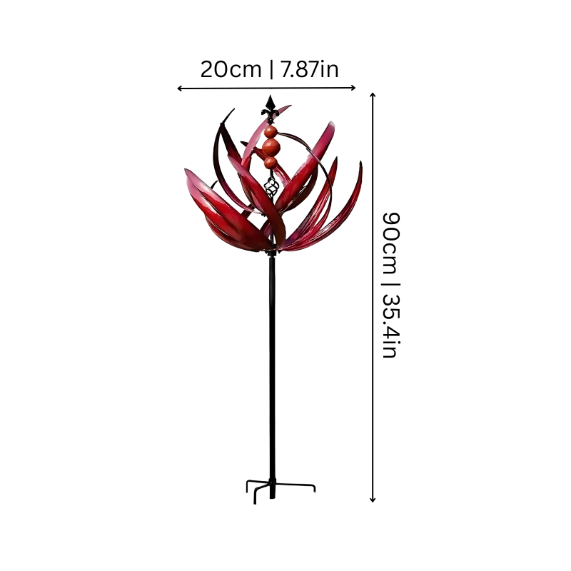 Dekoratives Windspiel für den Garten – Drehendes Metall-Gartenornament mit Reflektion | Restfield