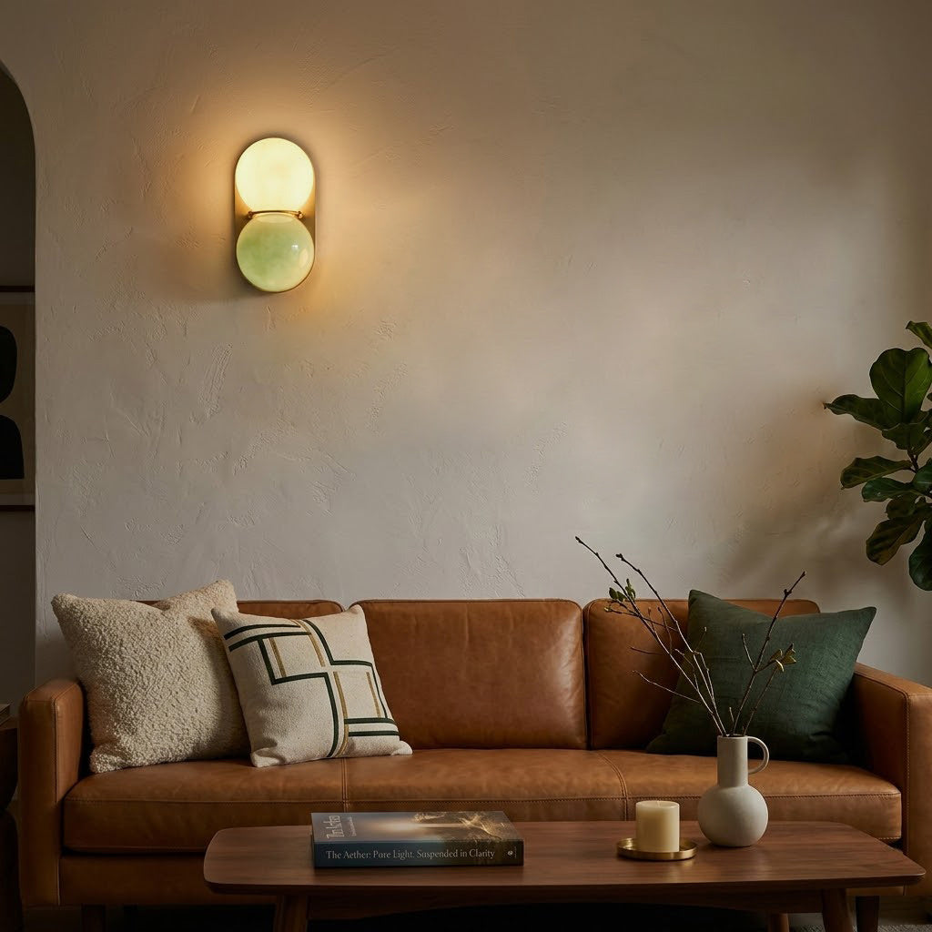Moderne Dubbele Glazen Wandlamp – Speelse Verlichting met Gekleurde Glazen voor Slaapkamer & Kinderkamer | Sansoti