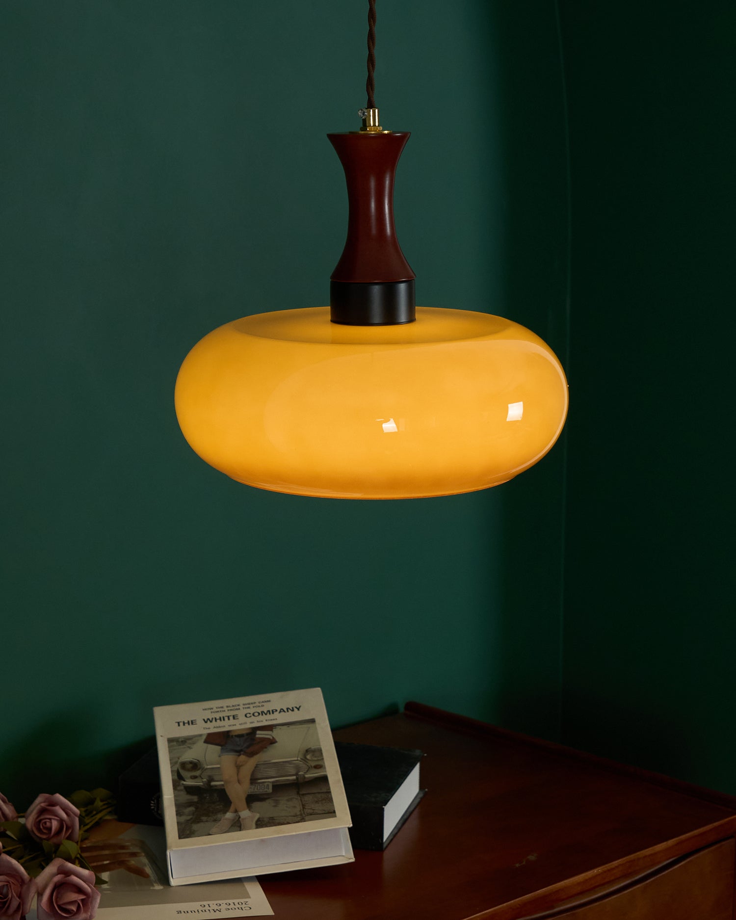 Amber glazen hanglamp – warme sfeerverlichting voor woonkamer en eetkamer | Sansoti