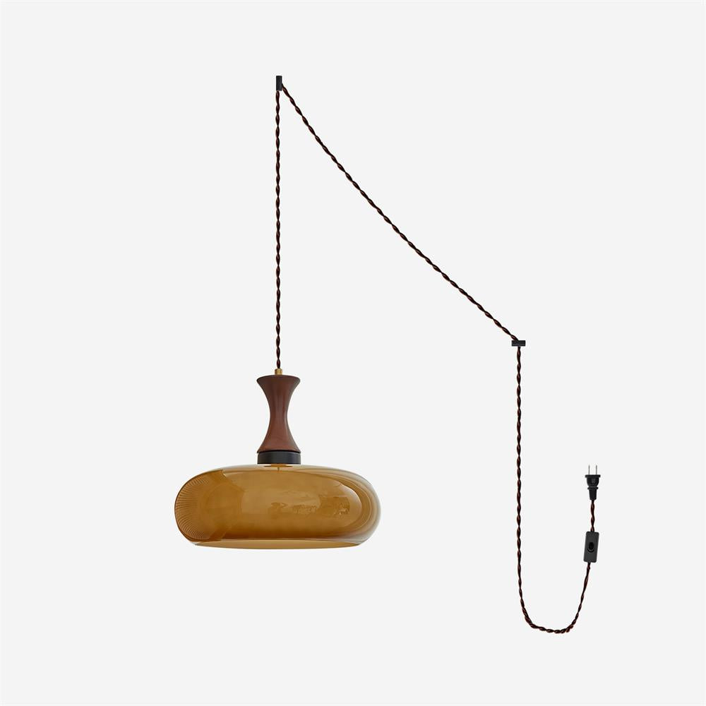 Amber glazen hanglamp – warme sfeerverlichting voor woonkamer en eetkamer | Sansoti