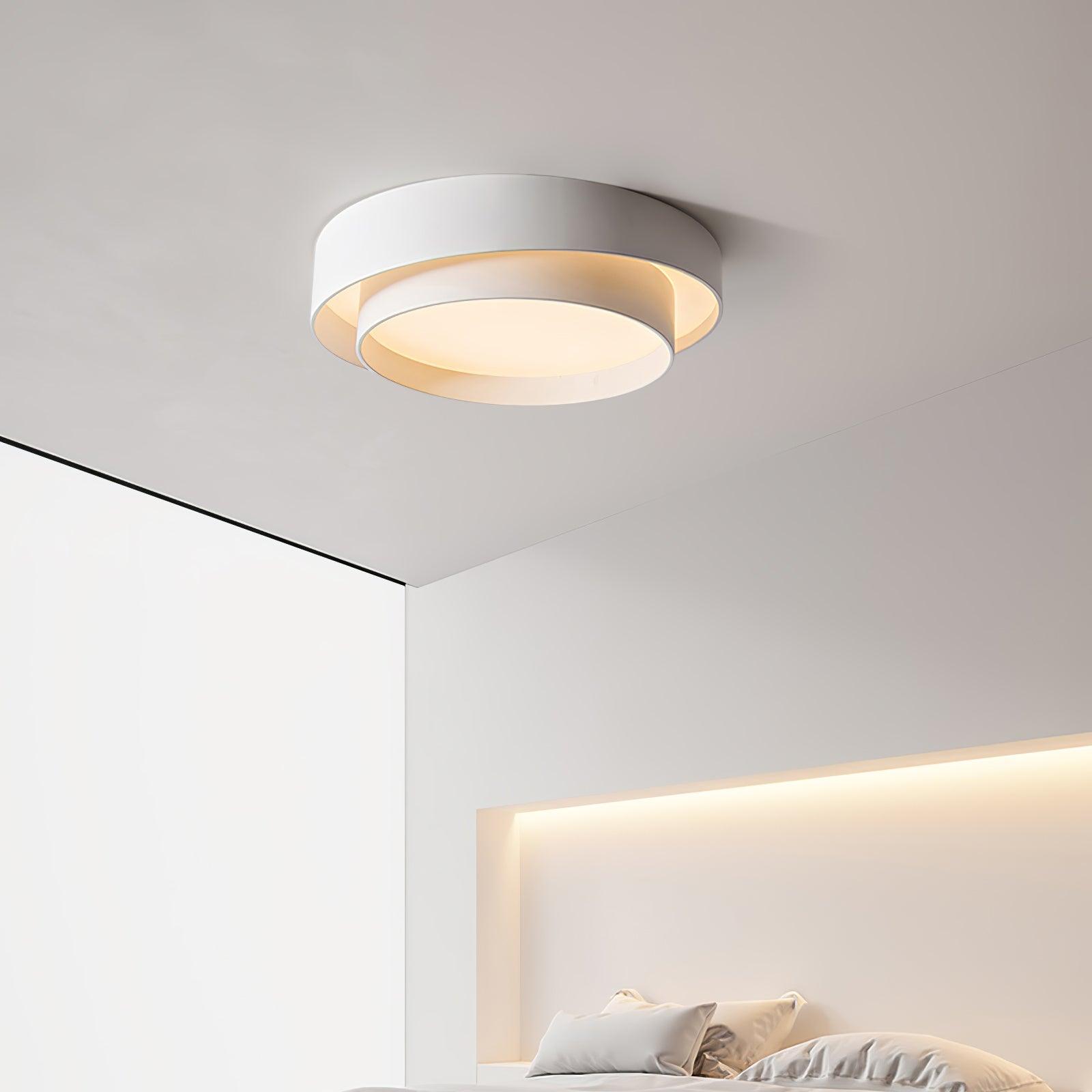 Plafondlamp Cilinder IJzer Acryl Wit Grijs Zwart Woonkamer Slaapkamer LED 3000K 4000K 6000K Ø40 Ø50 Ø60cm Plafonnière Dimbaar | Sansoti