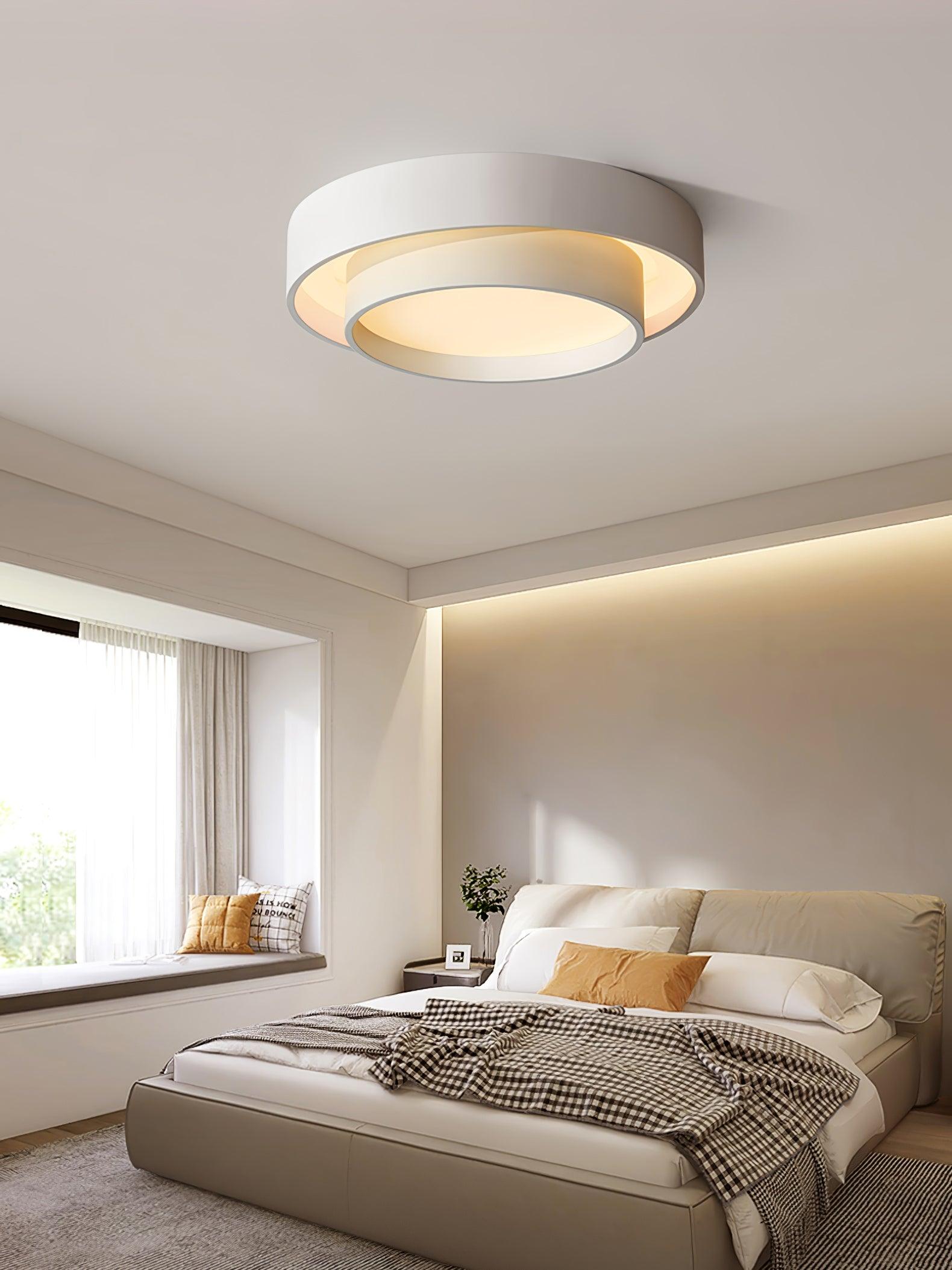 Plafondlamp Cilinder IJzer Acryl Wit Grijs Zwart Woonkamer Slaapkamer LED 3000K 4000K 6000K Ø40 Ø50 Ø60cm Plafonnière Dimbaar | Sansoti