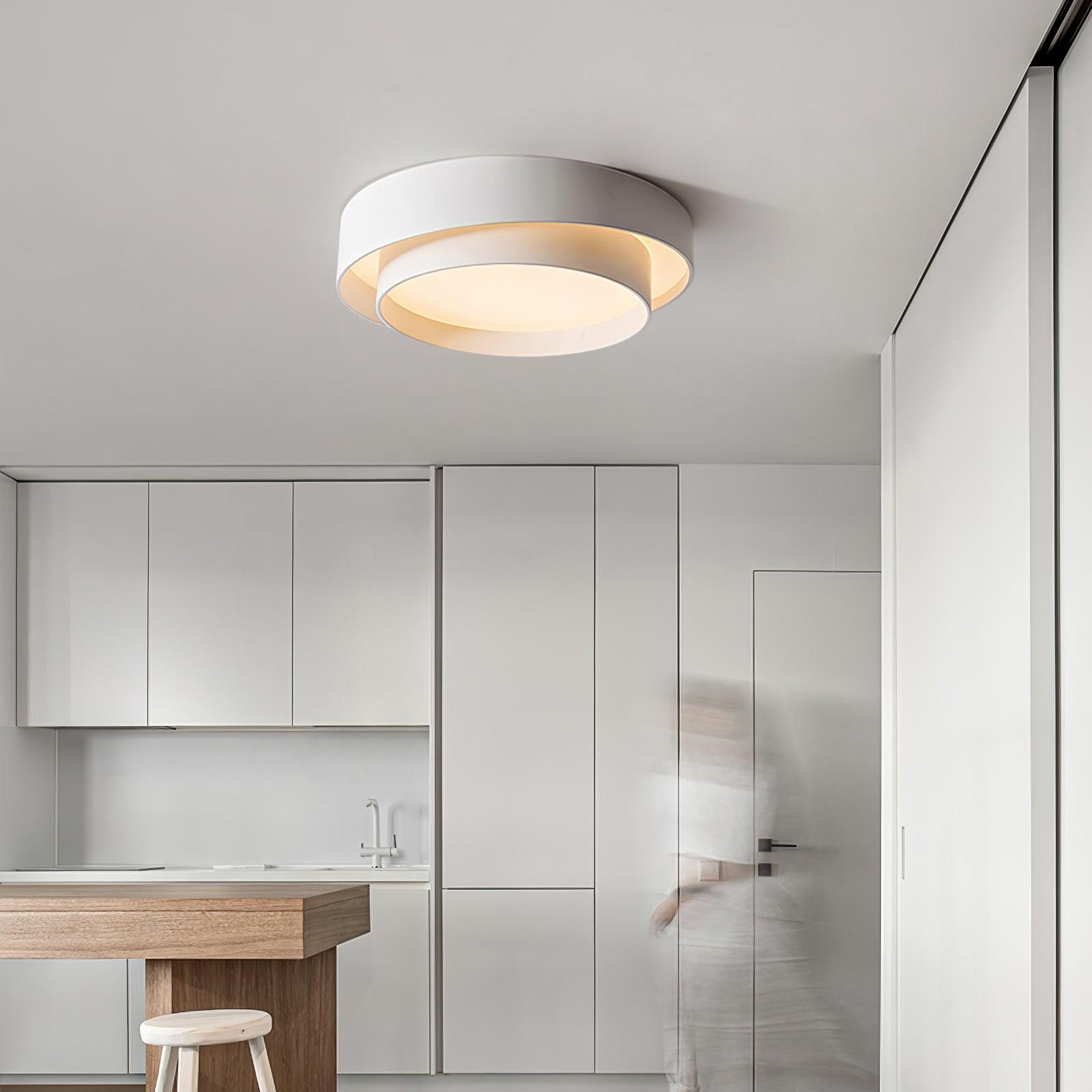 Plafondlamp Cilinder IJzer Acryl Wit Grijs Zwart Woonkamer Slaapkamer LED 3000K 4000K 6000K Ø40 Ø50 Ø60cm Plafonnière Dimbaar | Sansoti