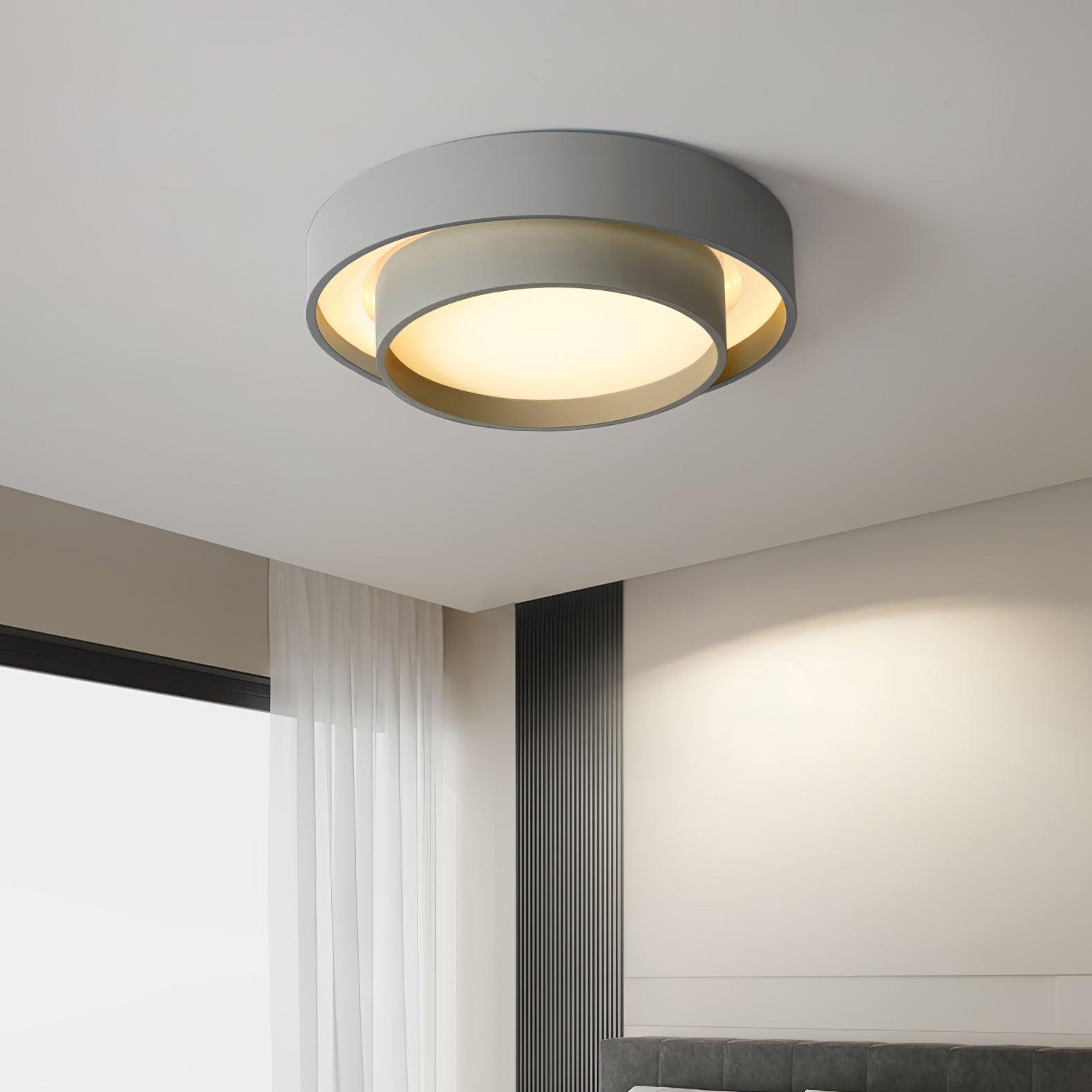 Plafondlamp Cilinder IJzer Acryl Wit Grijs Zwart Woonkamer Slaapkamer LED 3000K 4000K 6000K Ø40 Ø50 Ø60cm Plafonnière Dimbaar | Sansoti