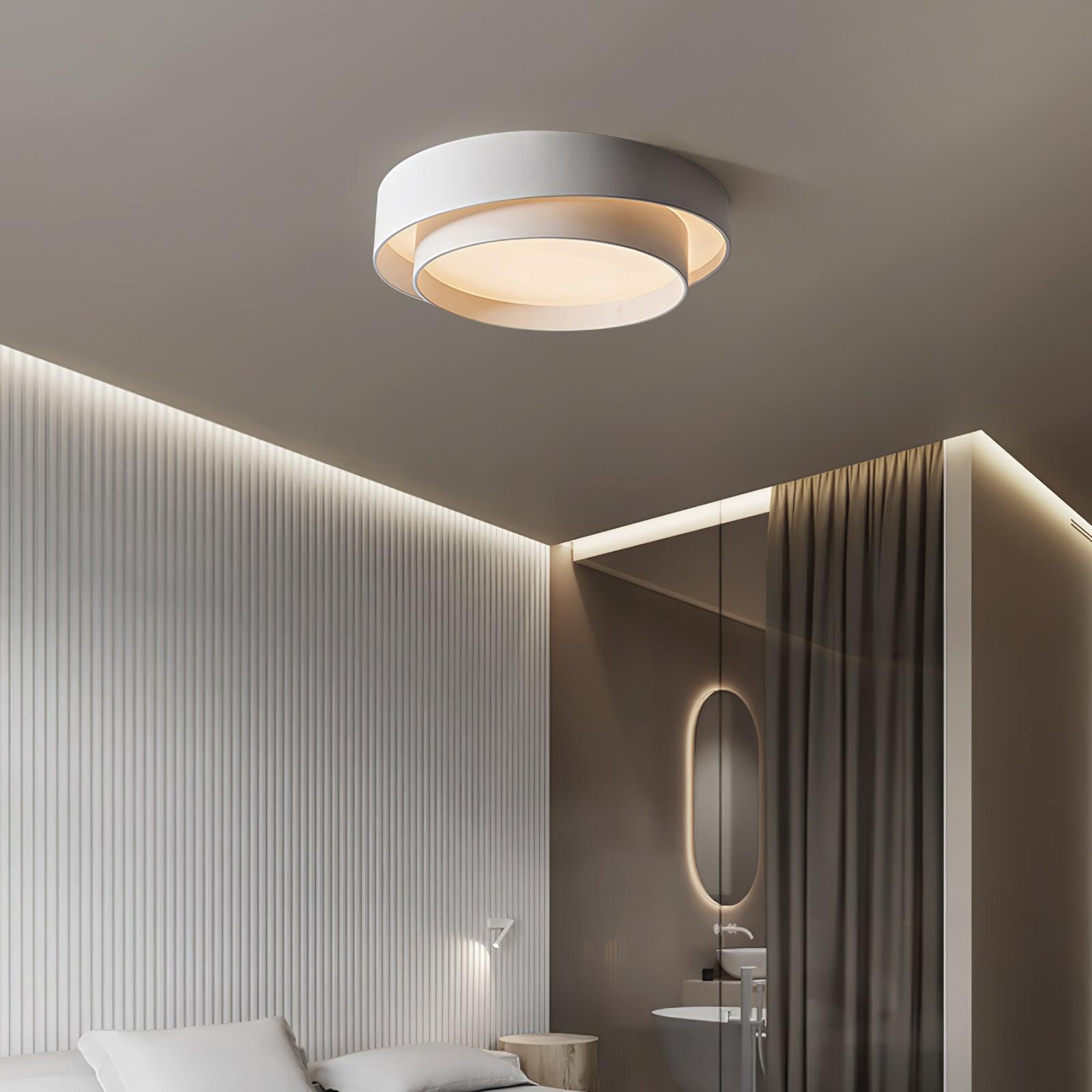 Plafondlamp Cilinder IJzer Acryl Wit Grijs Zwart Woonkamer Slaapkamer LED 3000K 4000K 6000K Ø40 Ø50 Ø60cm Plafonnière Dimbaar | Sansoti