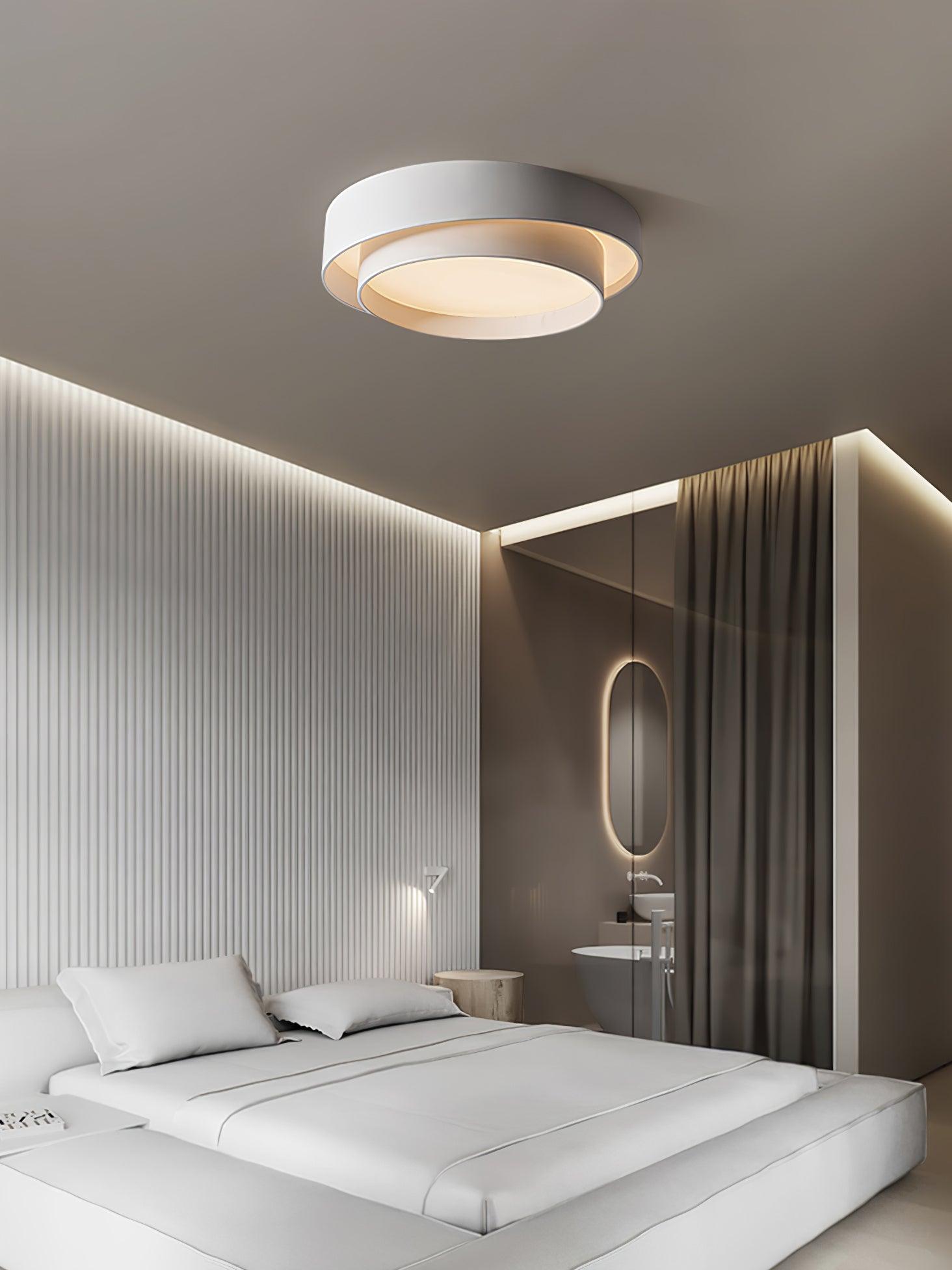 Plafondlamp Cilinder IJzer Acryl Wit Grijs Zwart Woonkamer Slaapkamer LED 3000K 4000K 6000K Ø40 Ø50 Ø60cm Plafonnière Dimbaar | Sansoti