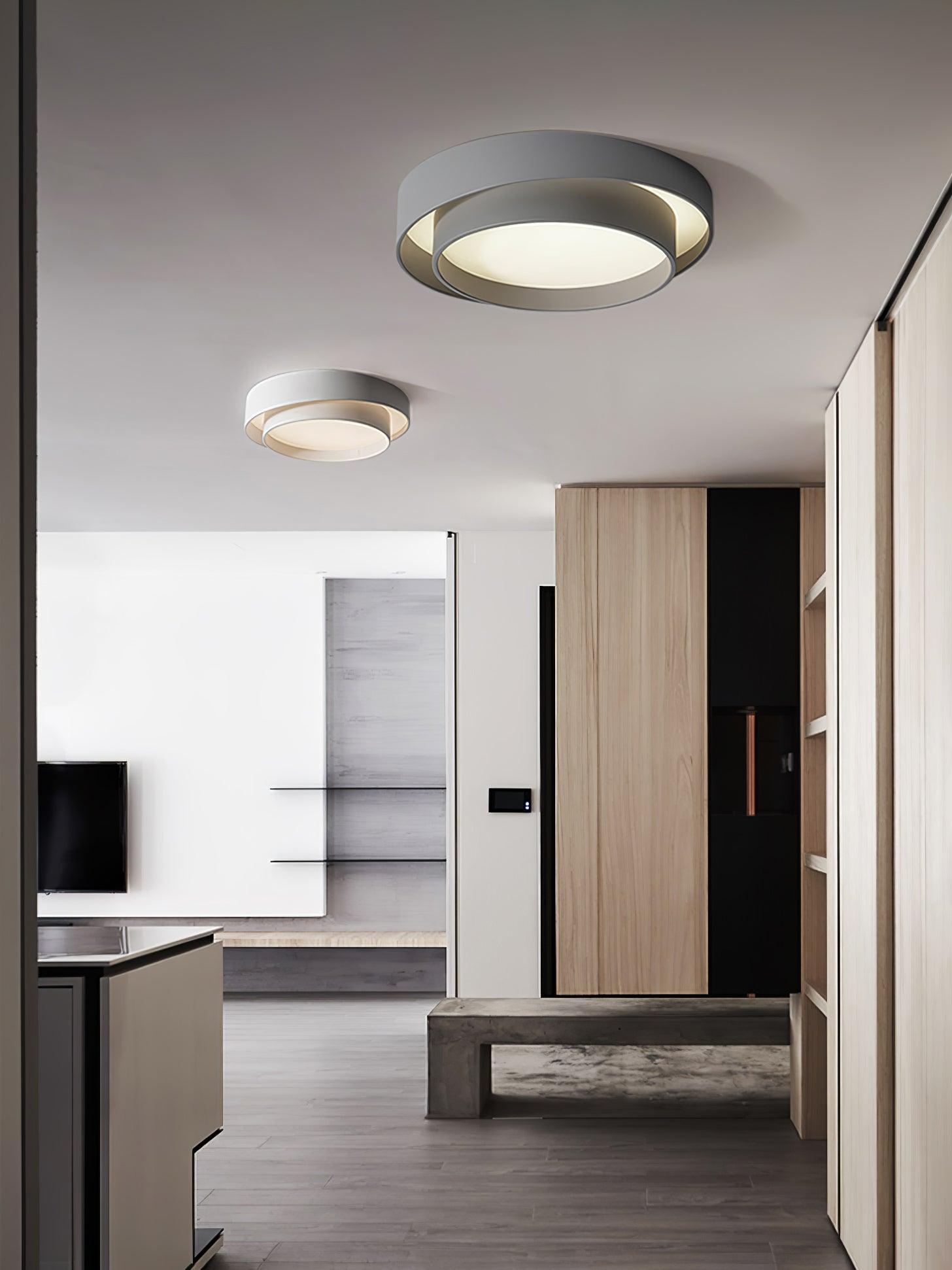 Plafondlamp Cilinder IJzer Acryl Wit Grijs Zwart Woonkamer Slaapkamer LED 3000K 4000K 6000K Ø40 Ø50 Ø60cm Plafonnière Dimbaar | Sansoti