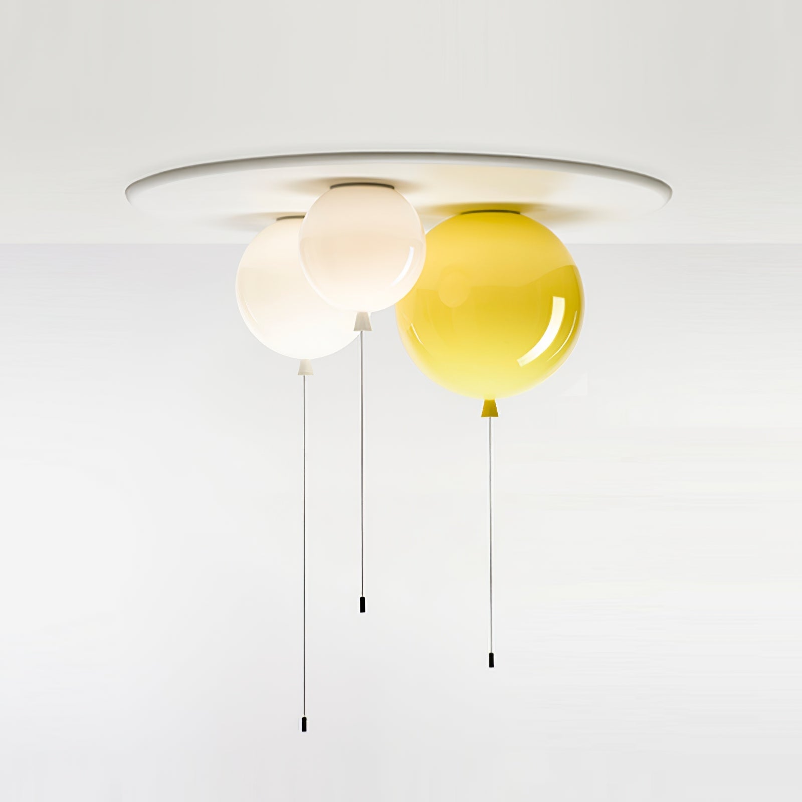 Ballonlampe Deckenleuchte Kunststoff Weiß Blau Rosa Orange Kinderzimmer Wohnzimmer Ø25 Ø30 Ø35cm Hängelampe Verspielter Zugschnur | Restfield