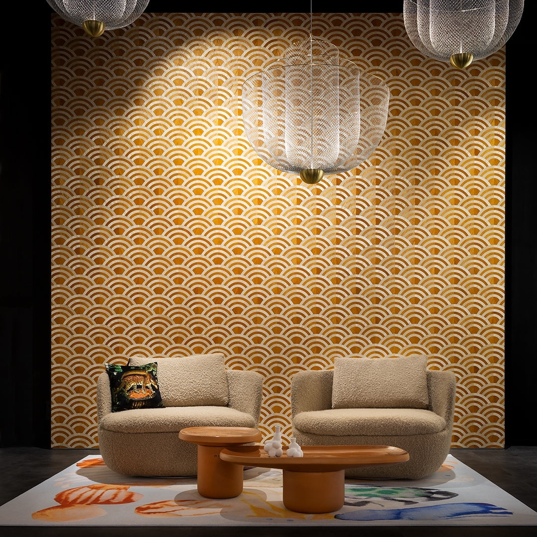 Geometrische Metalen Kroonluchter met Geïntegreerde LED en Messing Accenten – Drie Gelaagde Designlamp | Sansoti