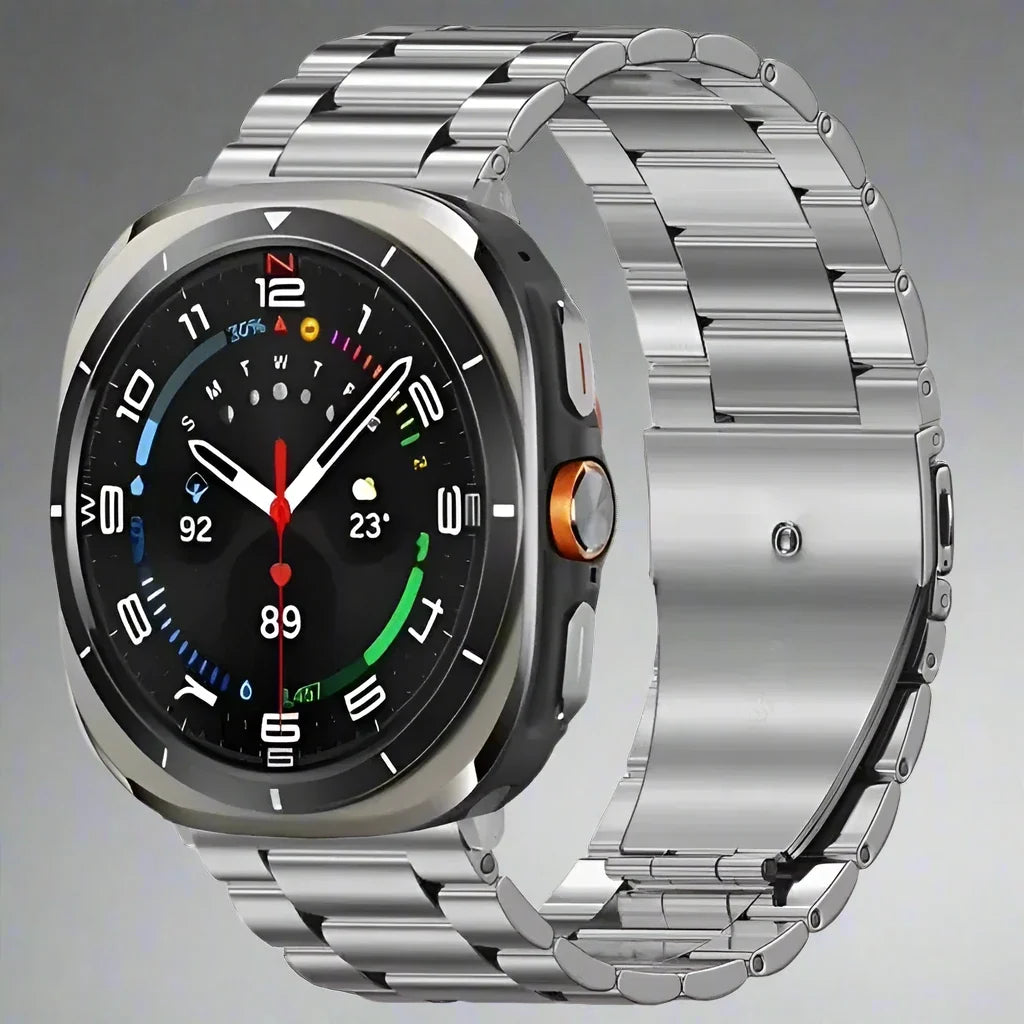 Stainless Steel Watch Band 47mm Smartwatch Metal Band Premium Finish Adjustable Wristband Elegant | Sansoti