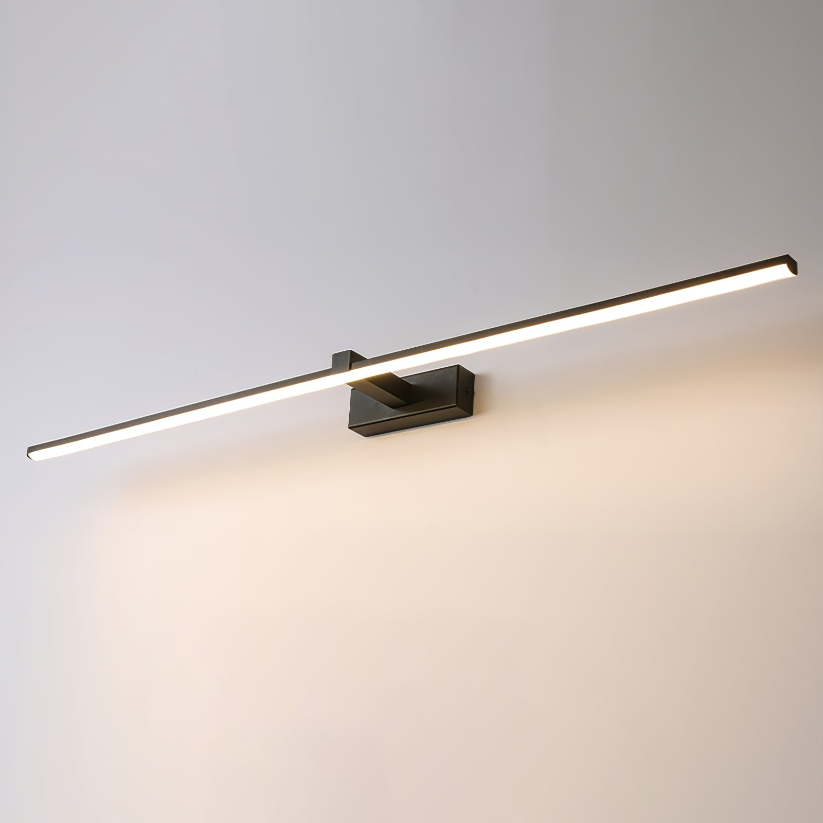 Lineaire Spiegelverlichting Metaal – Geïntegreerde LED Wandlamp in Zwart – 3 Lengtes | Sansoti