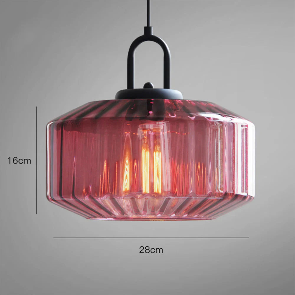 Hanglamp Geblazen Glas Gestreept Vintage Minimalistisch LED Eetkamer Woonkamer Slaapkamer | Sansoti