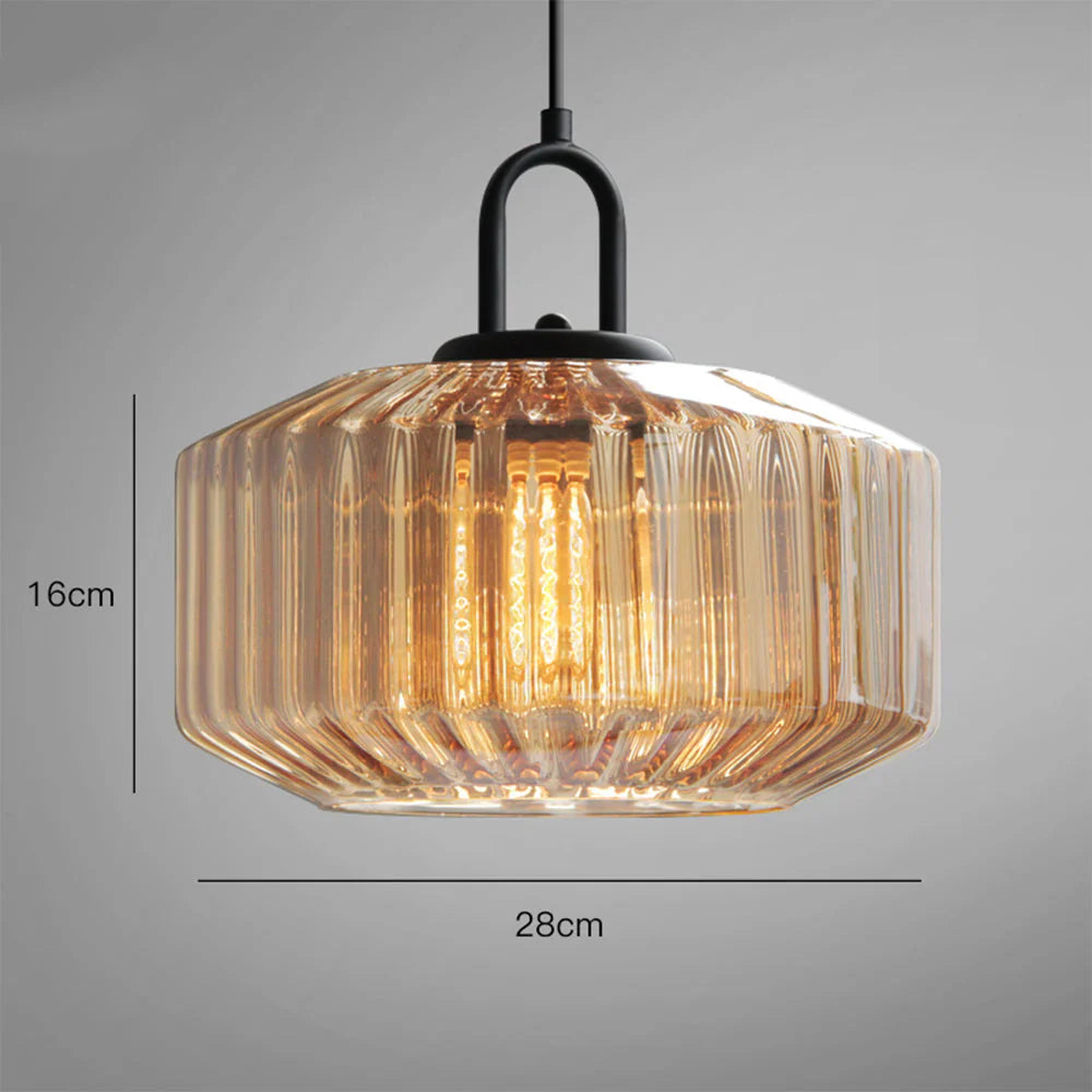 Hanglamp Geblazen Glas Gestreept Vintage Minimalistisch LED Eetkamer Woonkamer Slaapkamer | Sansoti