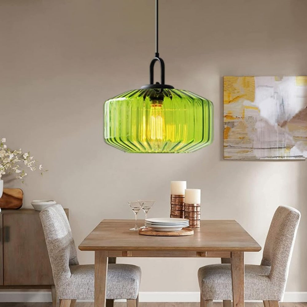 Hanglamp Geblazen Glas Gestreept Vintage Minimalistisch LED Eetkamer Woonkamer Slaapkamer | Sansoti