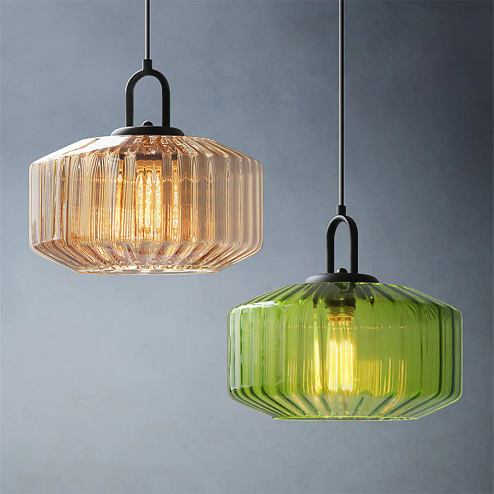 Hanglamp Geblazen Glas Gestreept Vintage Minimalistisch LED Eetkamer Woonkamer Slaapkamer | Sansoti