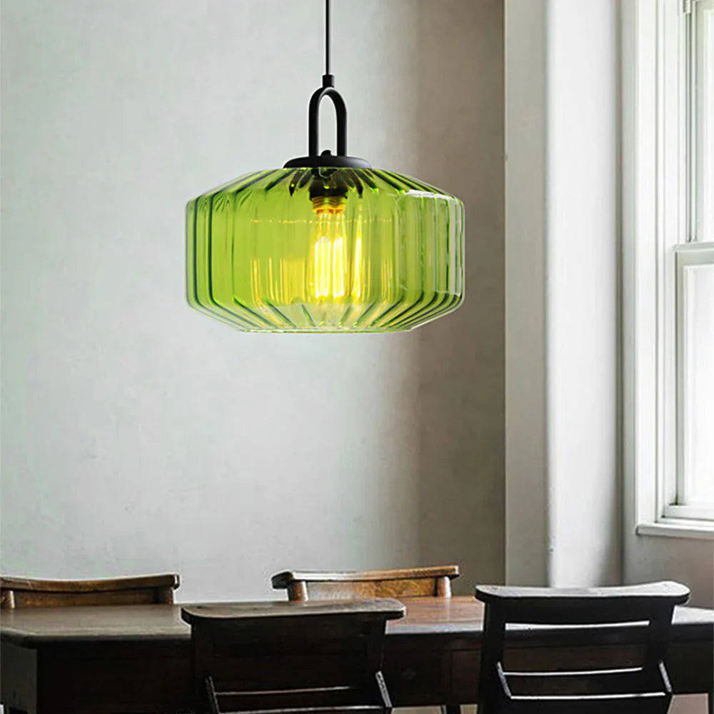 Hanglamp Geblazen Glas Gestreept Vintage Minimalistisch LED Eetkamer Woonkamer Slaapkamer | Sansoti