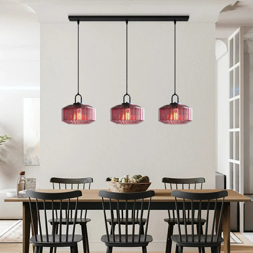 Hanglamp Geblazen Glas Gestreept Vintage Minimalistisch LED Eetkamer Woonkamer Slaapkamer | Sansoti