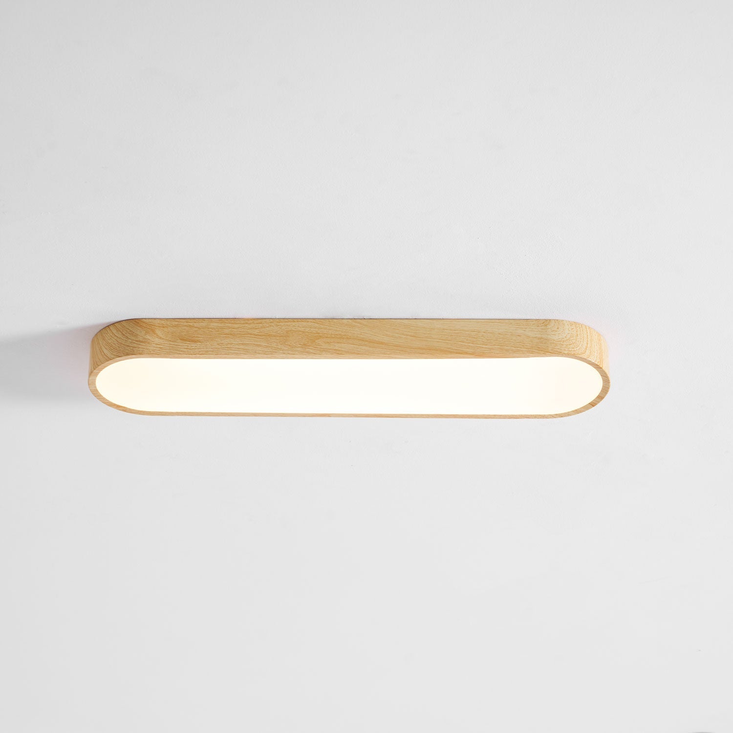 Plafondlamp Houtlook Metaal Wit LED Woonkamer Slaapkamer 3000K 4000K 6000K Ø23 Ø40cm Plafonnière Flush Mount Naturel | Sansoti
