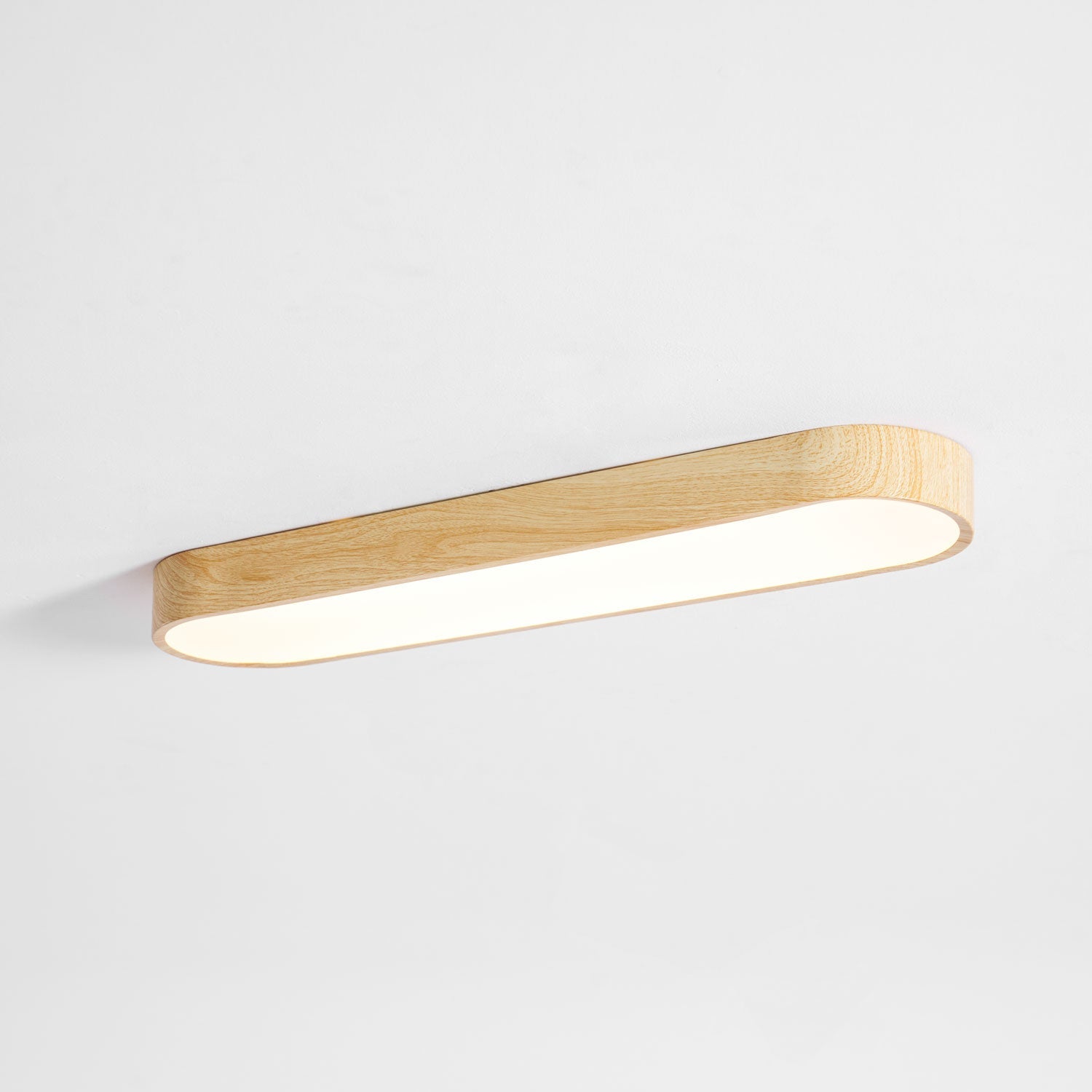 Plafondlamp Houtlook Metaal Wit LED Woonkamer Slaapkamer 3000K 4000K 6000K Ø23 Ø40cm Plafonnière Flush Mount Naturel | Sansoti