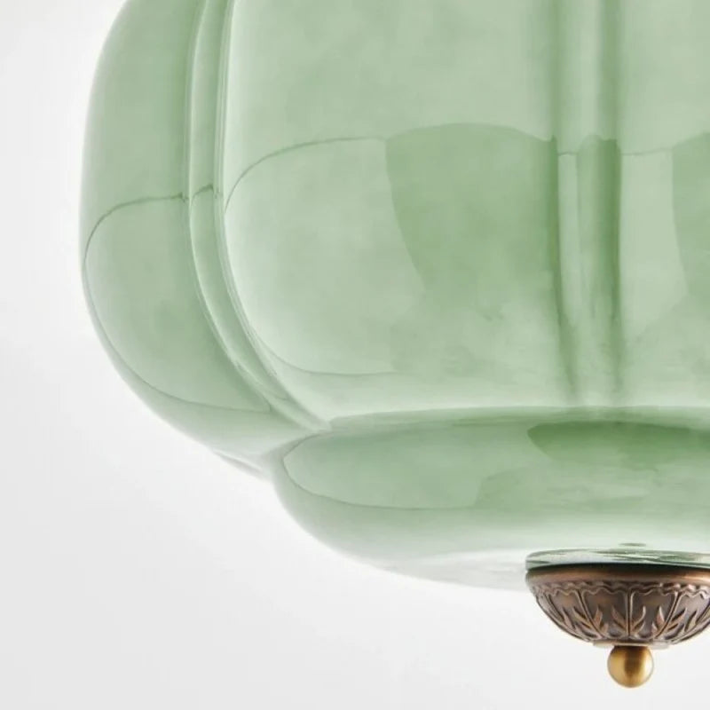 Vintage Semi-Plafondlamp Melkglas Pompoen Eloise E26 Retro Plafondverlichting Woonkamer | Sansoti