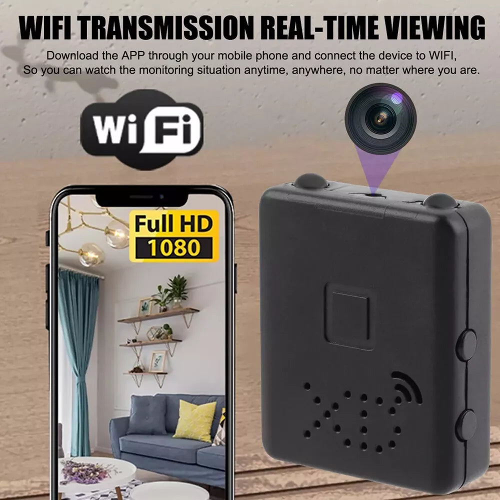 Kompakte WLAN-Überwachungskamera Full HD 1080P mit Nachtsicht Bewegungserkennung und App-Steuerung für zu Hause | Sansoti