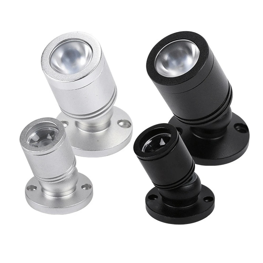 Mini LED Spotje 1W/3W USB Aluminium Warm & Koud Wit – Verstelbare Accentverlichting 30° Stralingshoek voor Kasten, Vitrines & Display | Sansoti