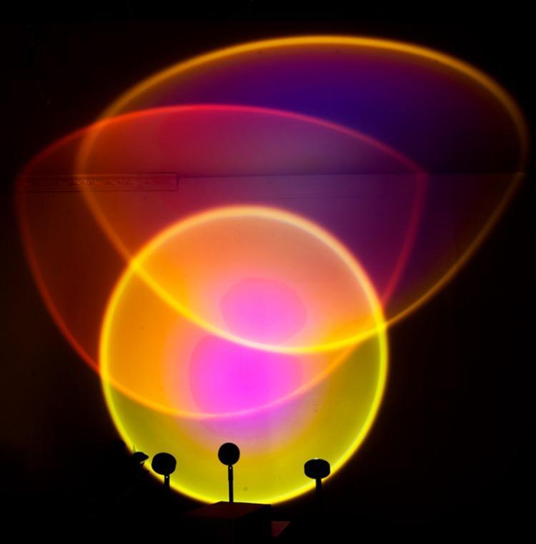 Tischlampe mit Sonnenuntergangsprojektion Stimmungslicht LED Dimmbares Nachtlicht für Schlafzimmer Wohnzimmer Ambiente | Sansoti