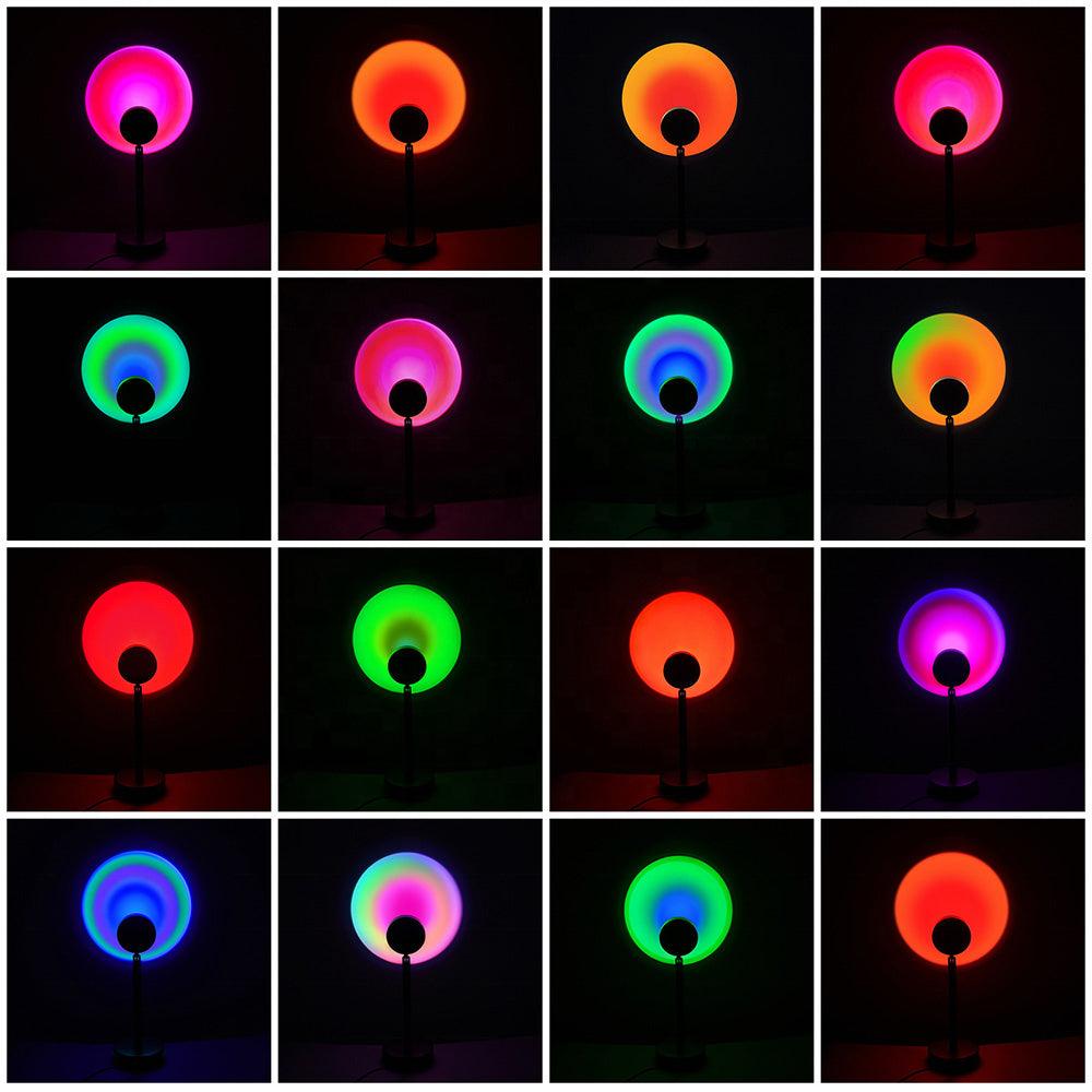 Tischlampe mit Sonnenuntergangsprojektion Stimmungslicht LED Dimmbares Nachtlicht für Schlafzimmer Wohnzimmer Ambiente | Sansoti