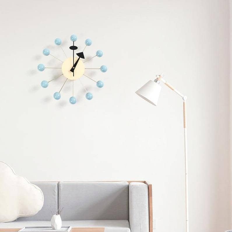 Abstracte 3D-Bal Wandklok – Scandinavisch Minimalistisch Design 32 cm Siliconen Quartz Stille Uurwerk Decoratief Interieur Zwart Grijs | Sansoti