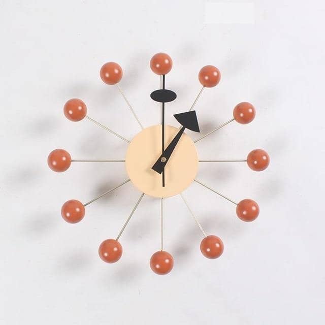 Abstracte 3D-Bal Wandklok – Scandinavisch Minimalistisch Design 32 cm Siliconen Quartz Stille Uurwerk Decoratief Interieur Zwart Grijs | Sansoti