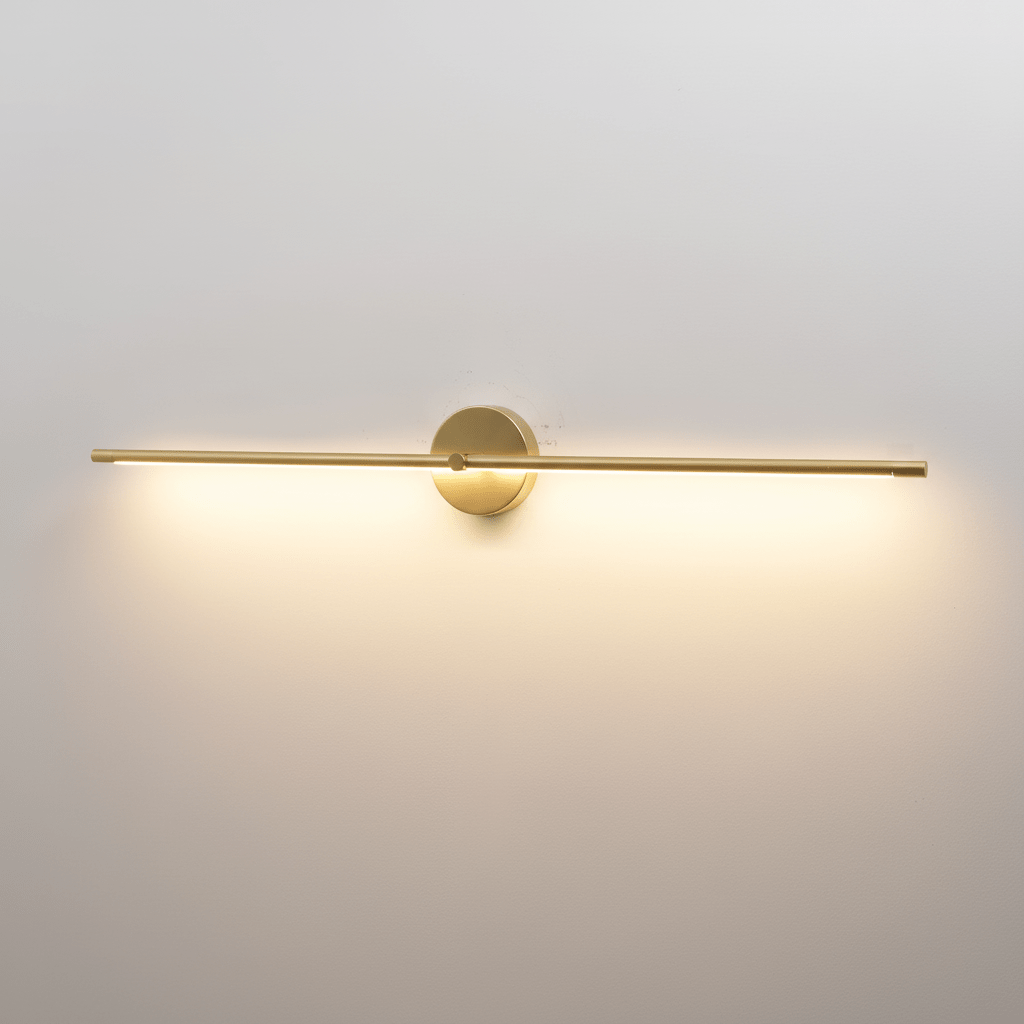 Edge Lineaire LED Wandlamp – 68/98/128 cm – Zwart/Goud – Warm/Neutraal/Koel Wit – Dimbaar Beschikbaar – Badkamer/Spiegel/Kunstverlichting | Sansoti